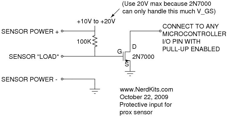 prox sensor connection sketch