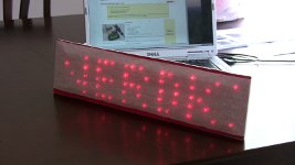 The LED Array on the dinning room table scrolling the name of your favorite electronics education company
