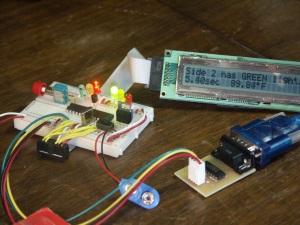 USB NerdKit with traffic light project