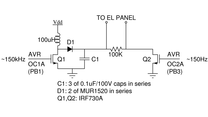 Backlight boost converter schematic