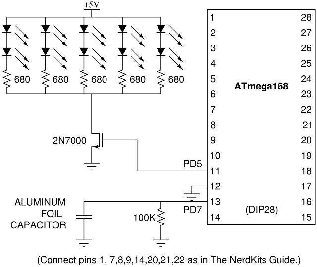 Schematic for capacitive sensor