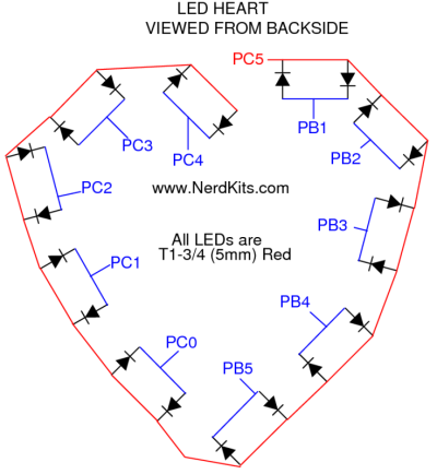 LED Heart Schematic
