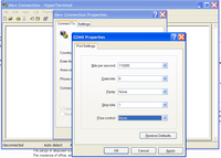 HyperTerminal configuration