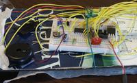 Full circuit on breadboard